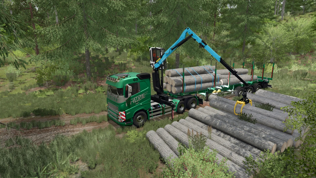 Volvo FH 16 Forestry Z-Crane Semi Pack