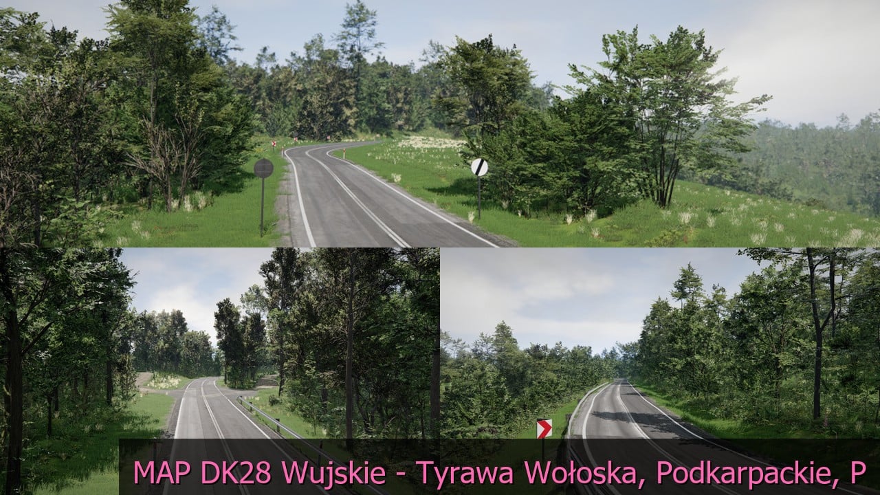 MAP DK28 Wujskie - Tyrawa Wołoska, Podkarpackie, Pro