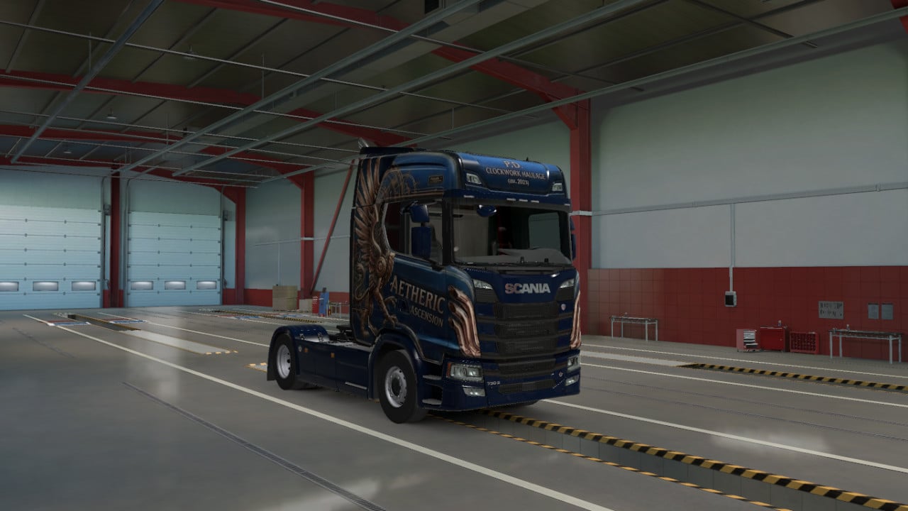 Blue Phoenix paintjob for scania