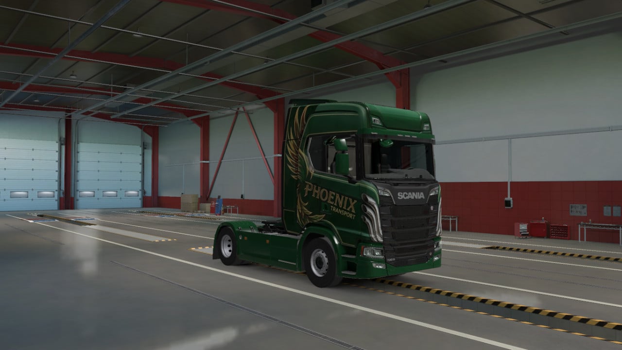 Green Phoenix paintjob for scania