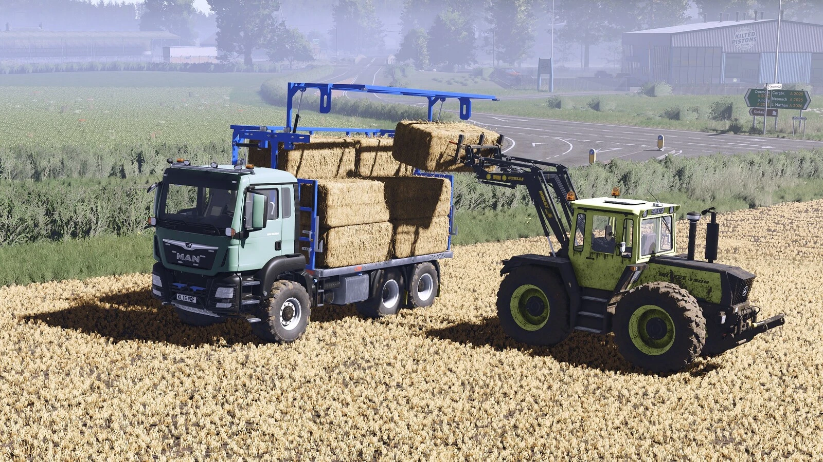 MAN TGS Fliegl Bale Platform 1.0