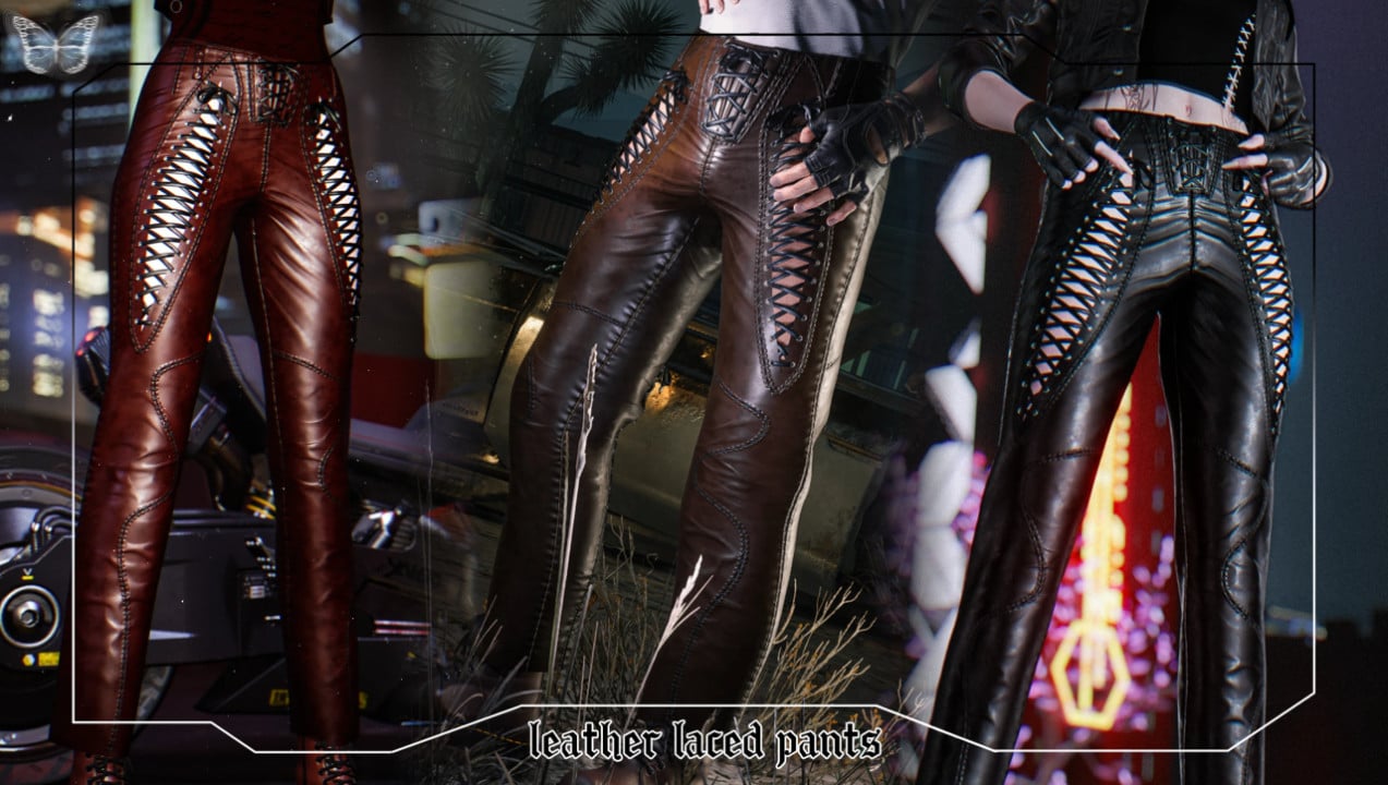 Axellysse - Leather Laced Pants