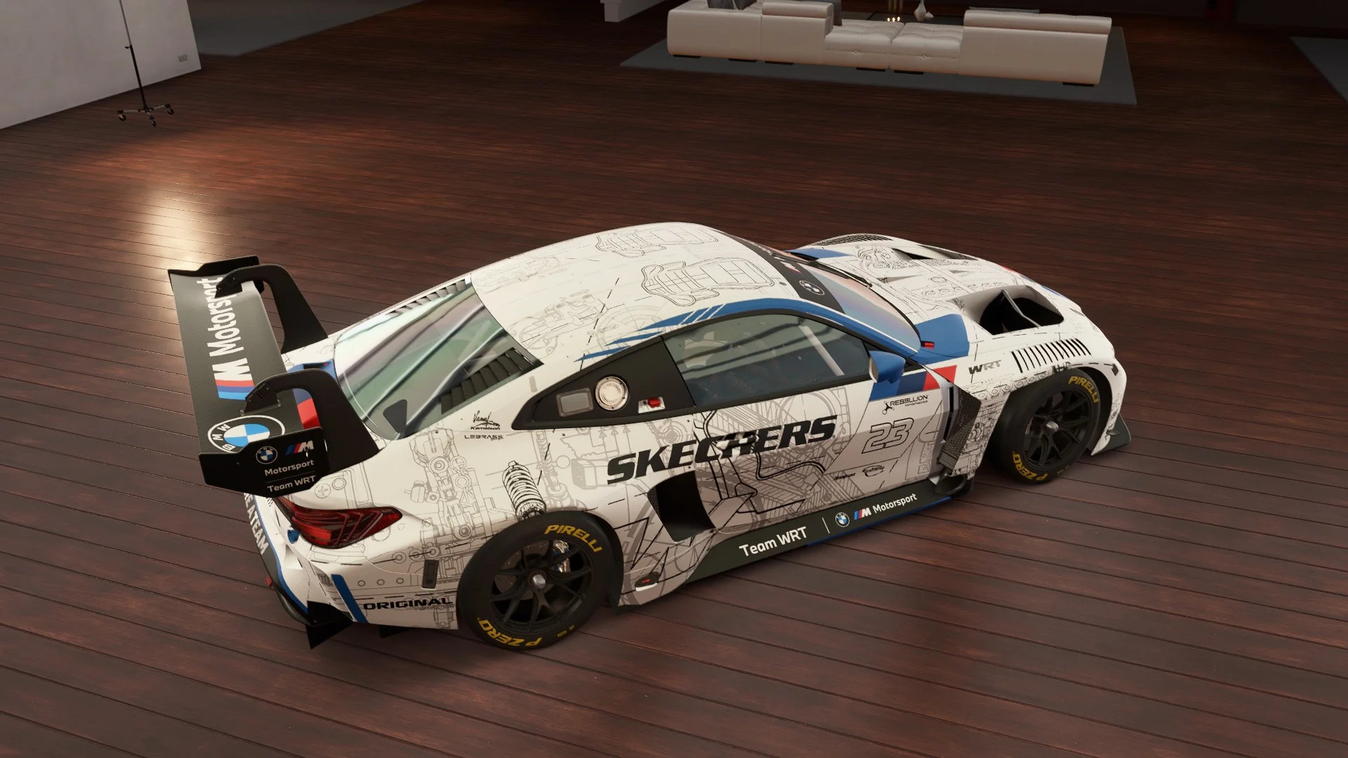 Pack BMW M4 GT3 WRT TEST BARCELONA 2022 #23 #46 image 3