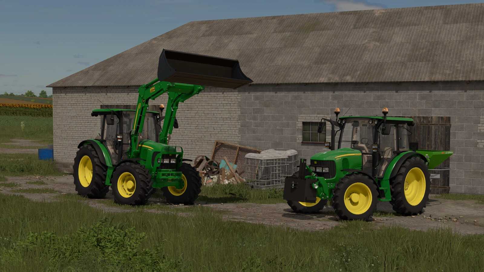 John Deere 5R + 583 1.0