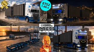 SCANIA R560 V8 ABROLL + BDF CONTAINER TRAILER v1.0 ETS2 1.60.x 1.00 thumbnail 2