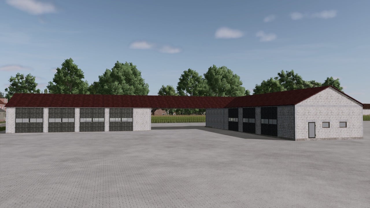 Halls Made Of White Concrete Blocks