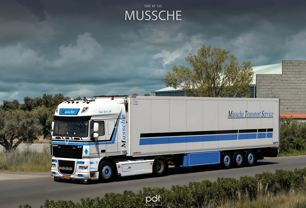 DAF XF 105 "Mussche Transport" + Trailer