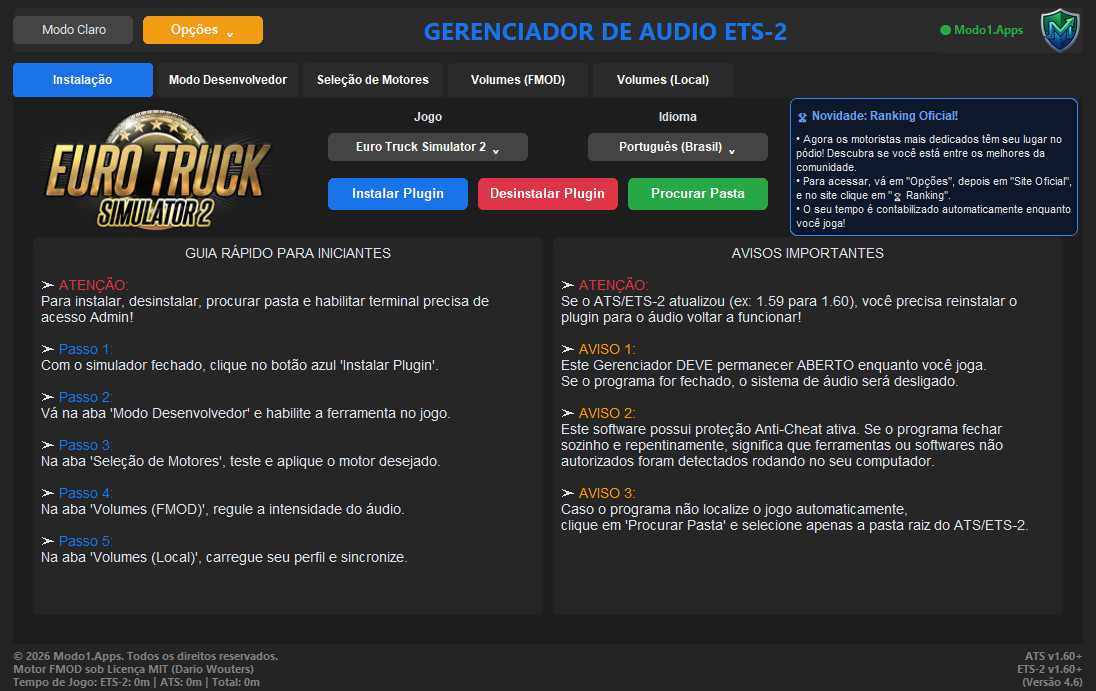 ETS-2/ATS AUDIO MANAGER