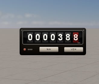 Vintage Odometer HUD