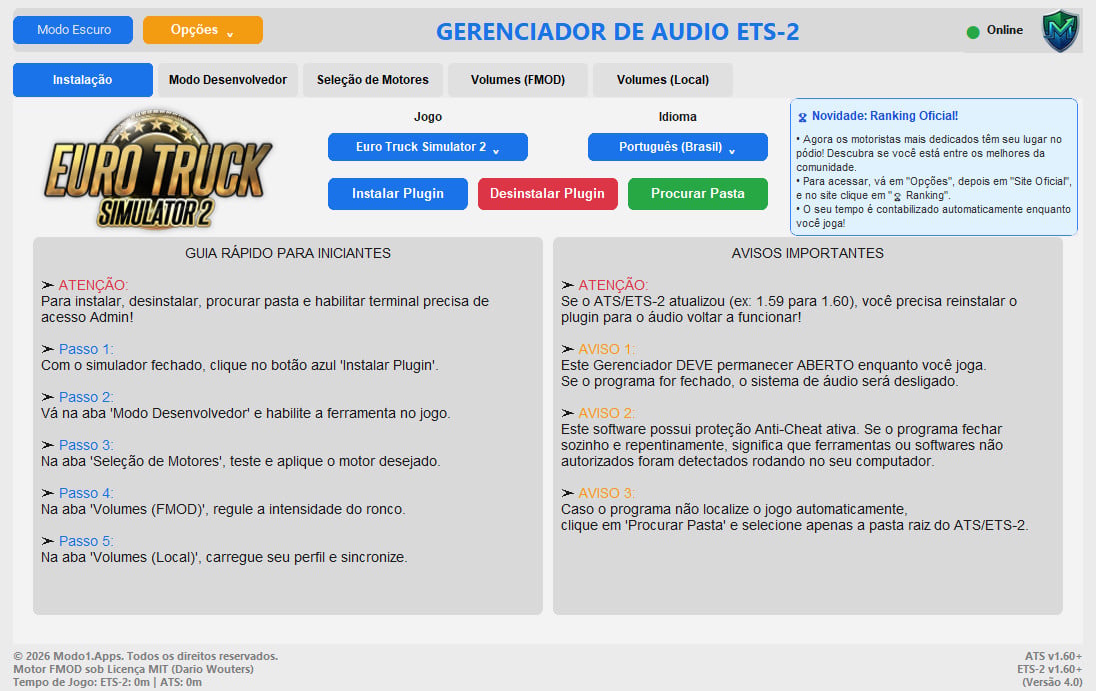 ETS-2/ATS AUDIO MANAGER