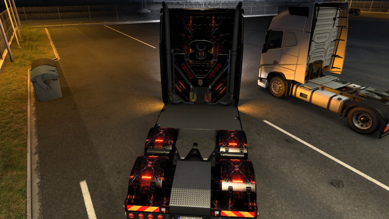 Abstract Red Scania Skin