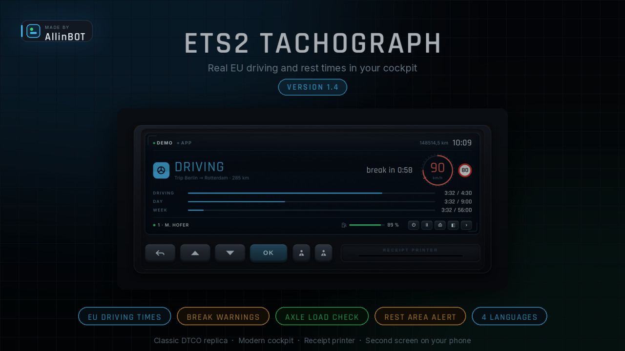 Tachograph 1.4.0 New