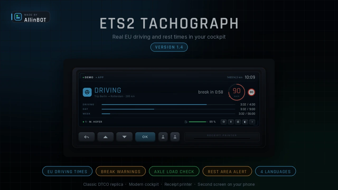 Tachograph 1.4.0 New