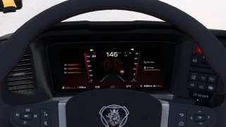 Red Dashboard For Scania 1.0 thumbnail 3