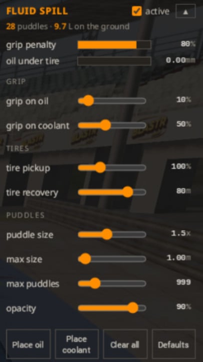Fluid spill mod