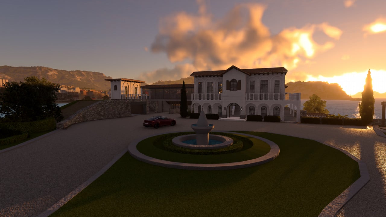 Italy Mansion (with OPENABLE garage doors, gate, and car elevator!)