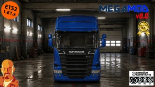 SCANIA MEGAMOD v8.0 ETS2 1.60-1.61.x WITH CONTAINERS CARGO 8.0 thumbnail 2