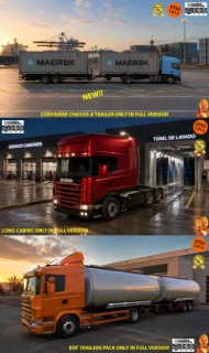 SCANIA MEGAMOD v8.0 ETS2 1.60-1.61.x WITH CONTAINERS CARGO 8.0 thumbnail 3