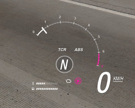Horizon Style Tachometer UI