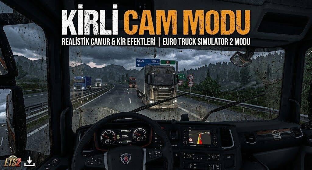 ETS2 Realistic Dirty Windshield & Mud Mod