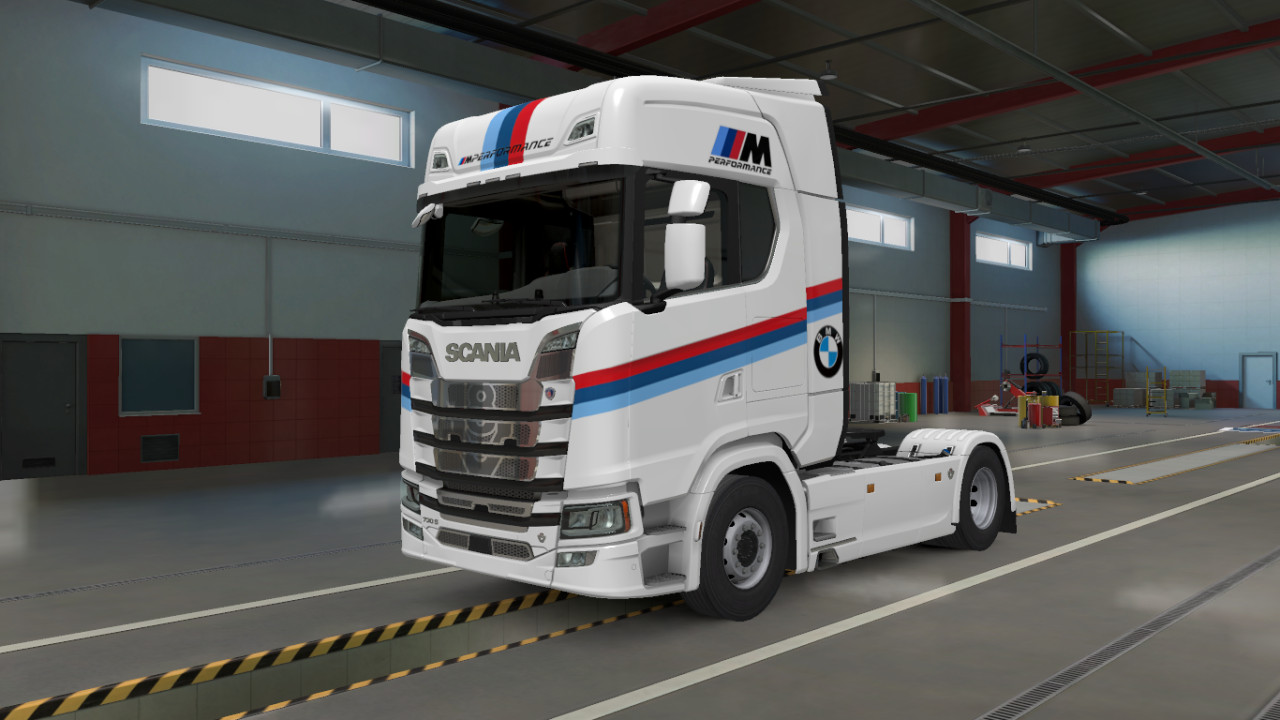 BMW SKIN FOR SCANIA S NextGen TRUCK For ETS2 v1.35 - v1.51