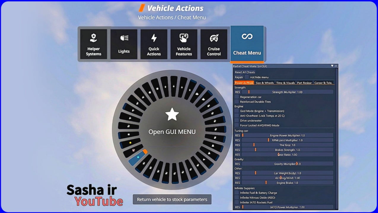 Radial Cheat Menu