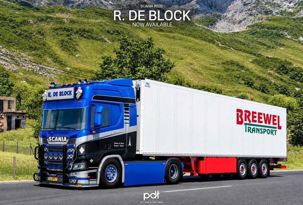 Scania R520 R. De Block + Trailer