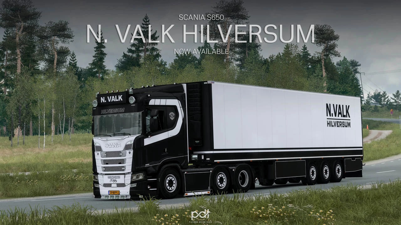Scania S650 N. Valk + Trailer