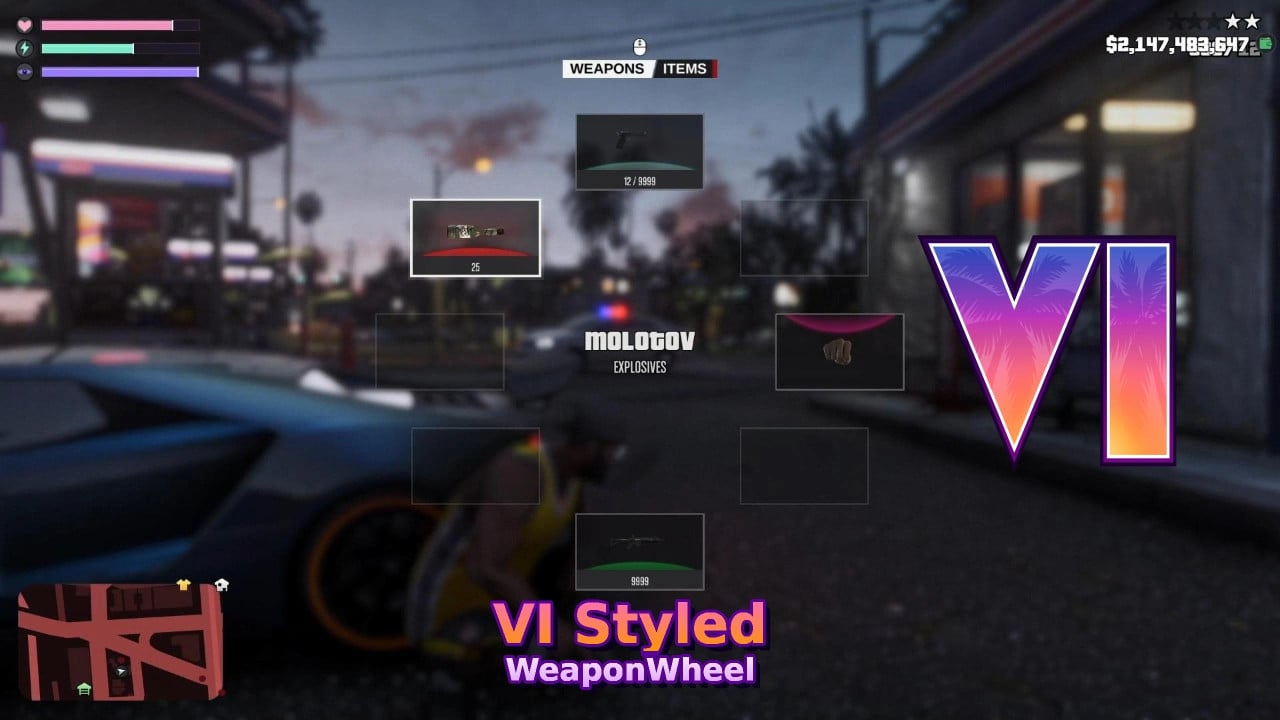 GTA VI Styled Weapon Wheel