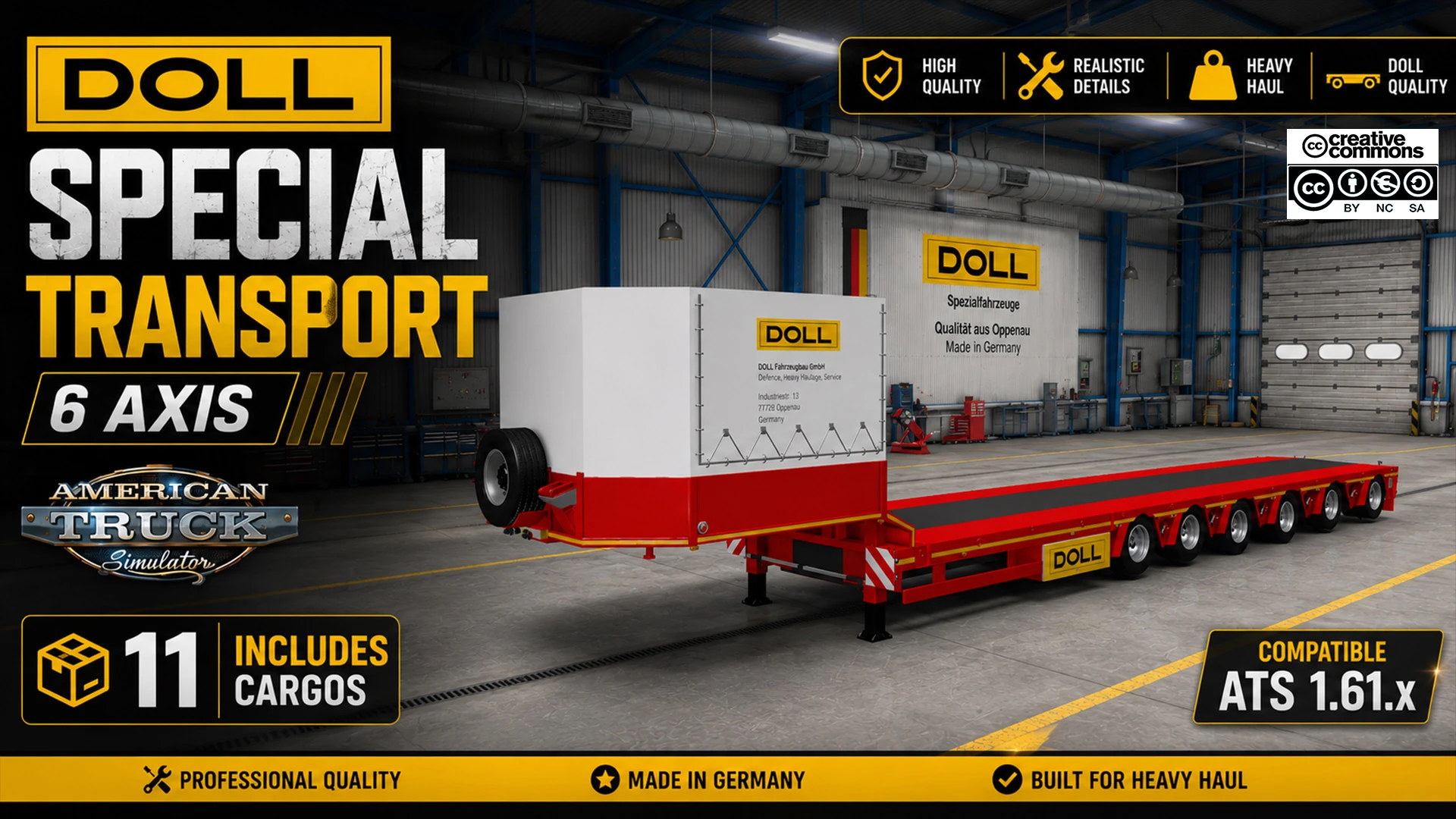 DOLL SPECIAL TRANSPORT TRAILERS v5.0 ATS 1.60-1.61.x 5.0