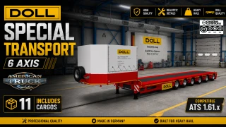 DOLL SPECIAL TRANSPORT TRAILERS v5.0 ATS 1.60-1.61.x 5.0 thumbnail 2