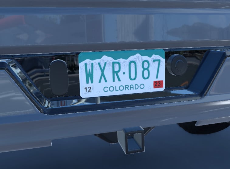 Colorado License Plate