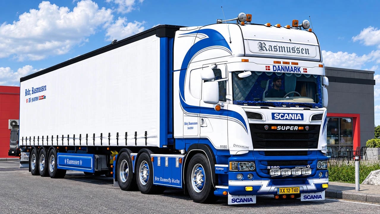 Scania R580 Stig Rasmussen + Trailer