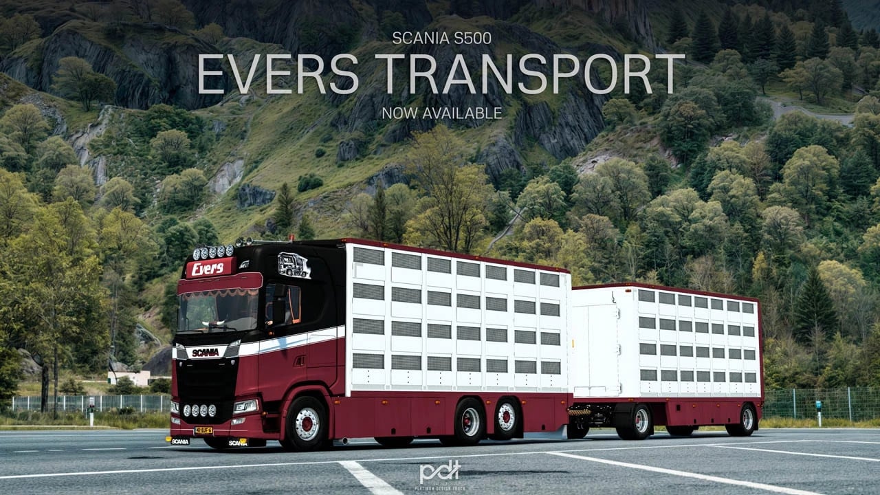 Scania S500 "Evers Transport" + Trailer