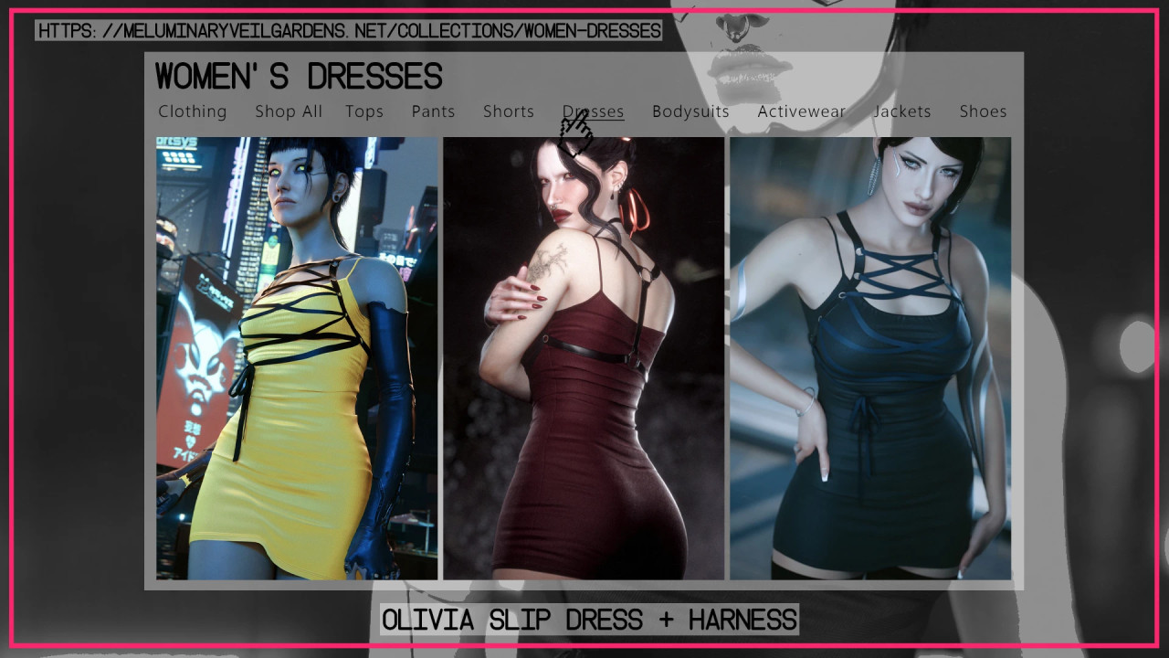 OLIVIA SLIP DRESS AND HARNESS - AXL CLOTHING