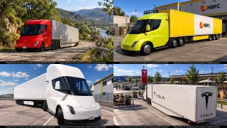 TESLA SEMI TRUCK 2019 + TRAILER v3.0 ATS 1.60-1.61.x 3.0 thumbnail 4