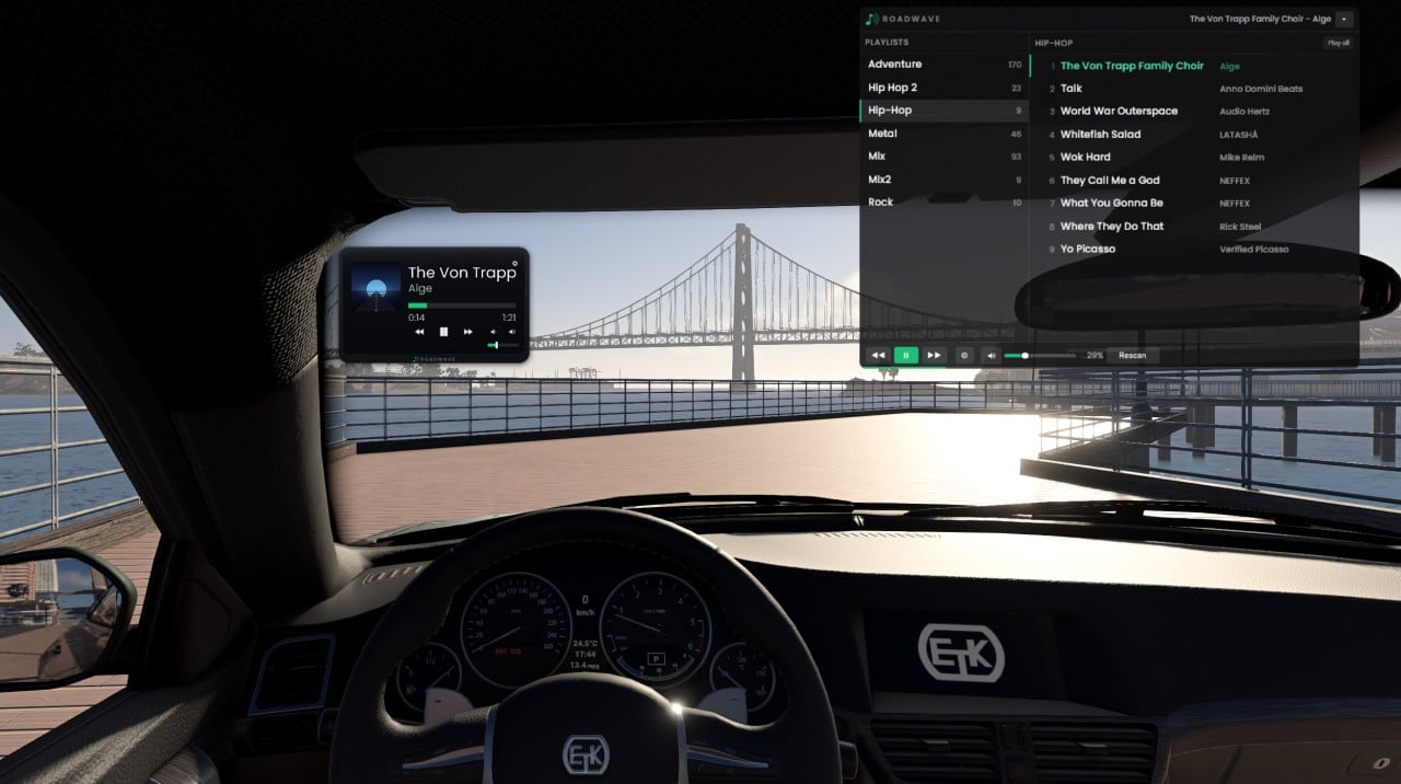 Roadwave — In-Car Music Player with 3D Audio