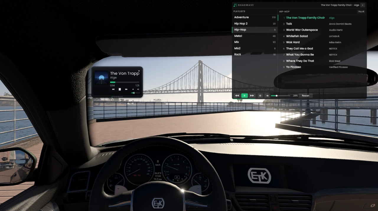Roadwave — In-Car Music Player with 3D Audio
