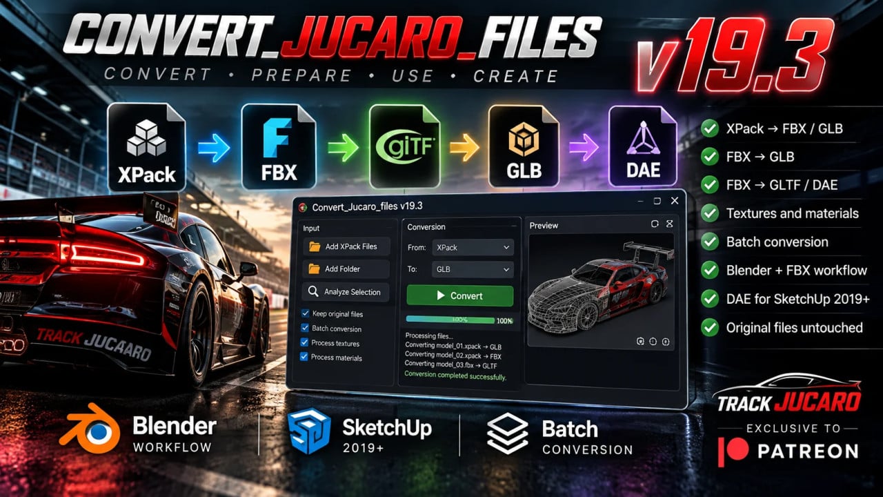 Convert_Jucaro_files v 19.3 – XPack / FBX Conversion Tool