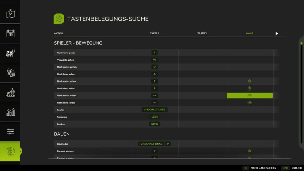 Keybind search