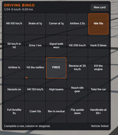Driving Bingo