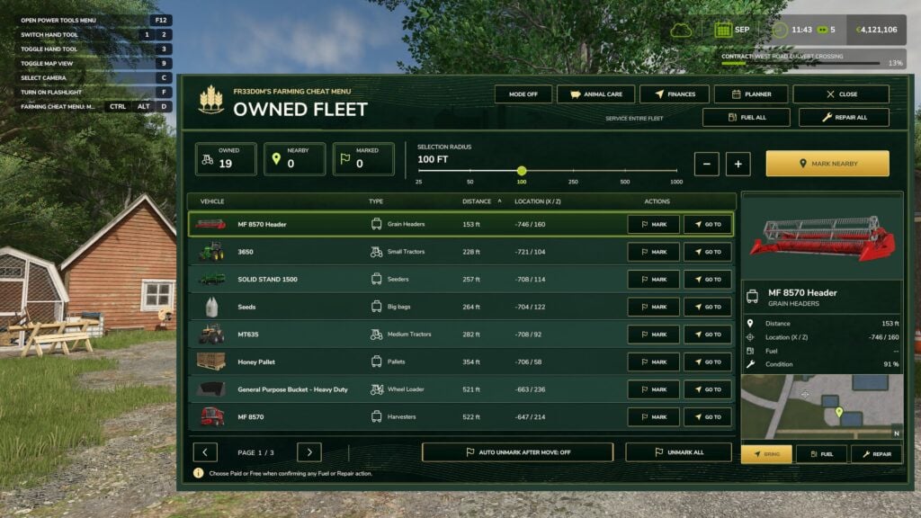 Fr33d0m’s Farming Cheat Menu