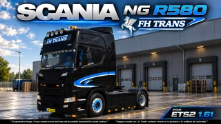 SCANIA NG R580 FH TRANS v2.0 ETS2 1.60-1.61.x 2.0 thumbnail 2