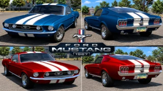Ford Mustang 1967 – Matte Metallic Racing Stripes v1.0 thumbnail 2