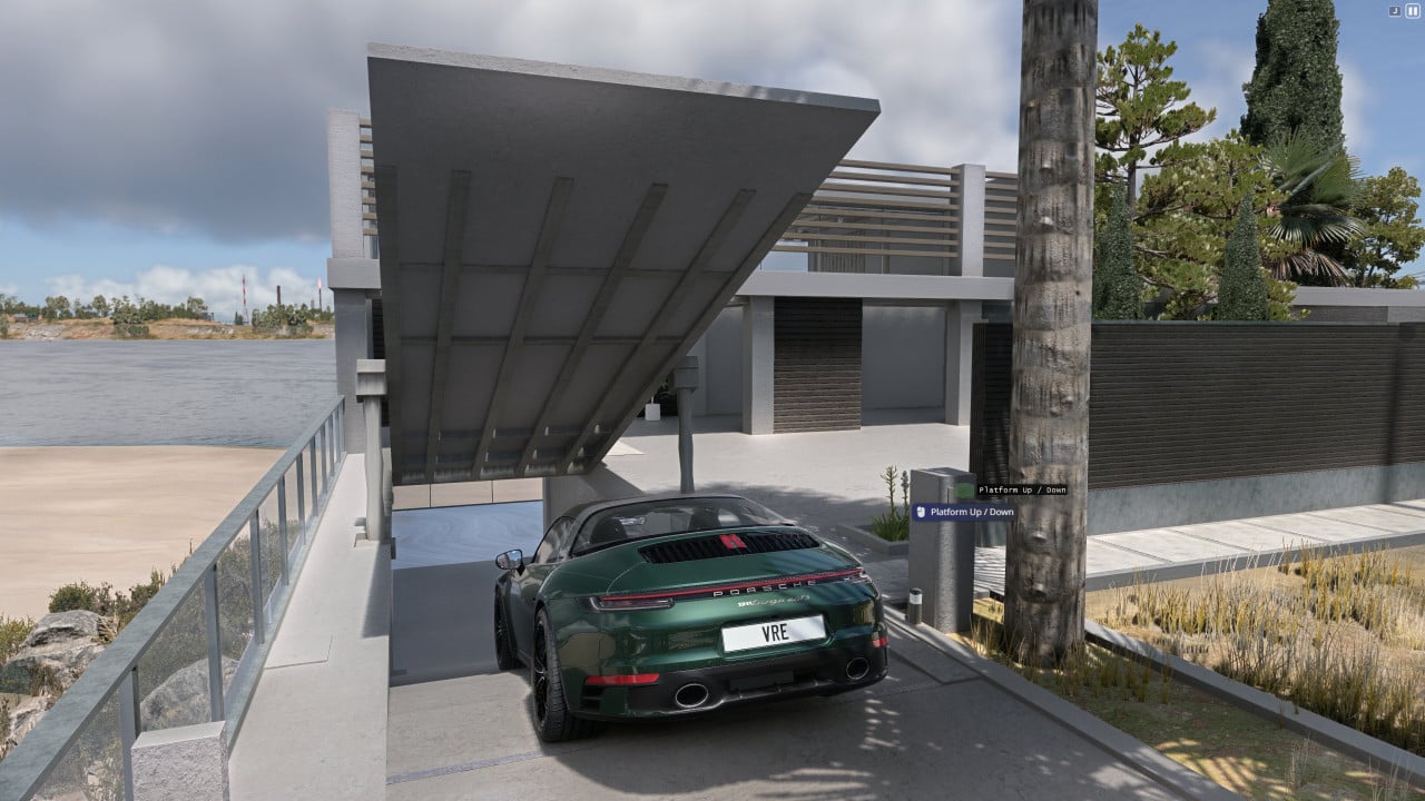 Beach House in West Coast USA (Tilting Floor, Car Elevator & Openable Gate!)