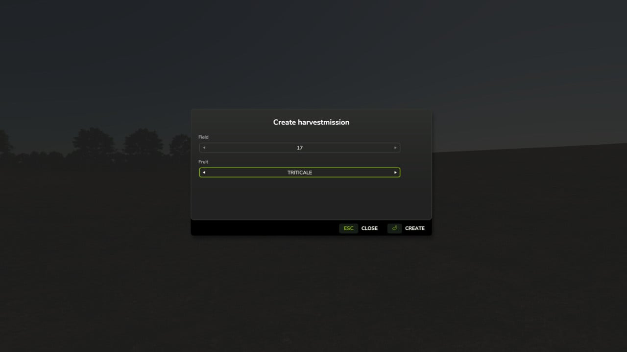 Harvestmission Creator