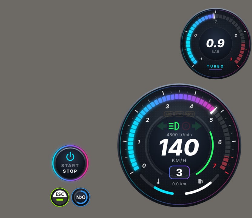 modern speedometer