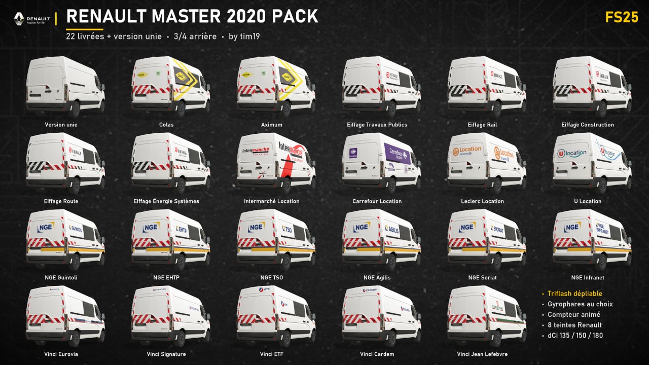 RENAULT MASTER 2020 PACK FS25