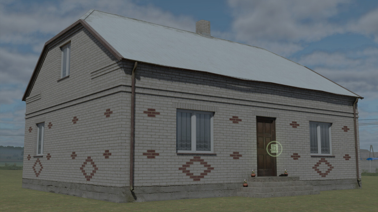 Polish White Brick House