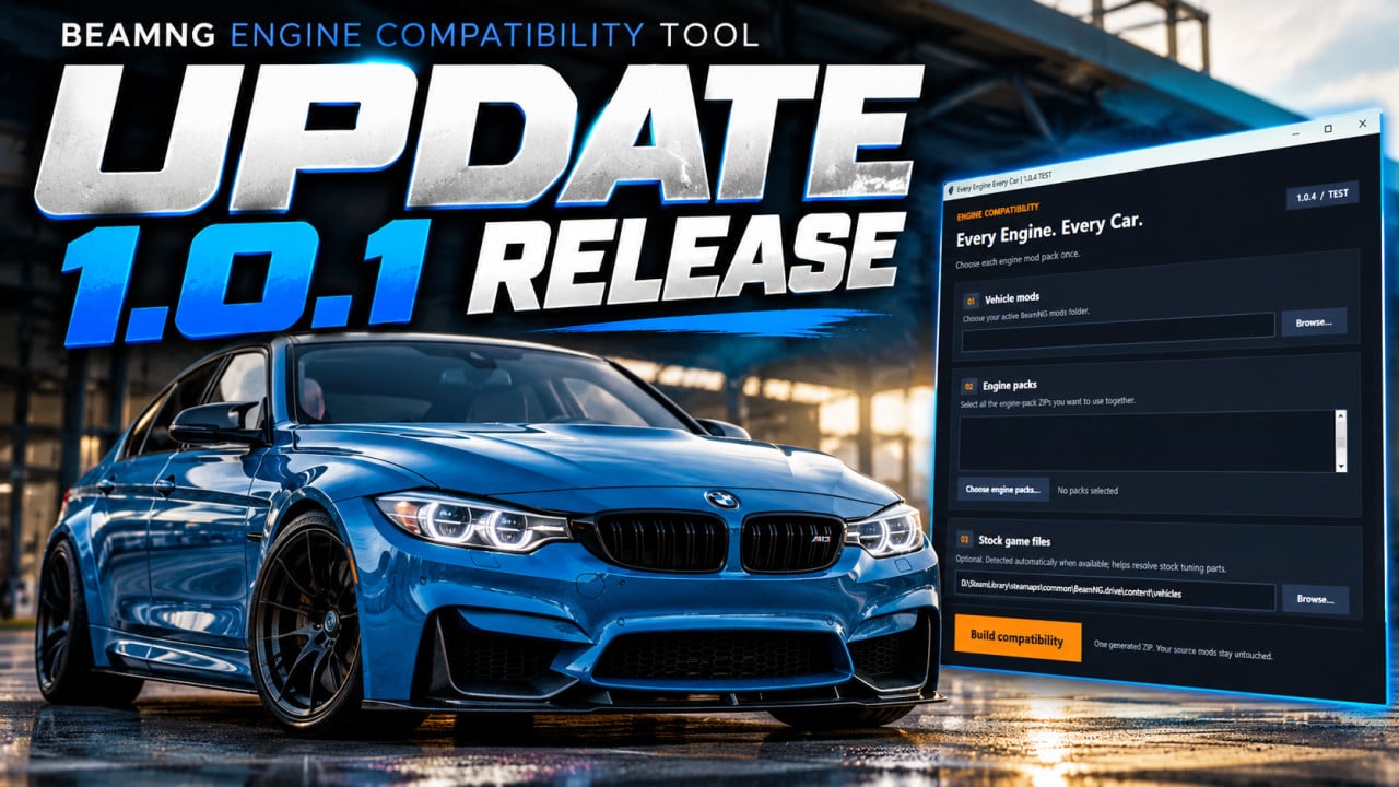 BeamNG Engine Mod Compatibility Tool — v1.0.1 Update